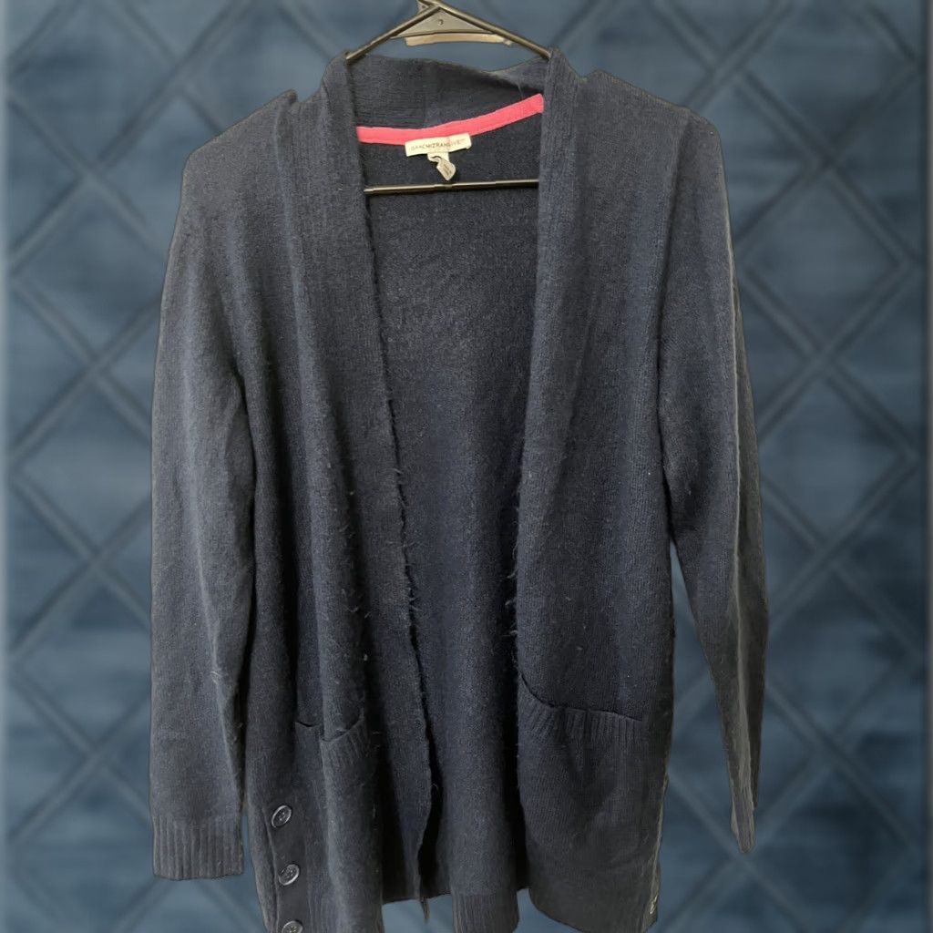 Vintage Isaac Mizrahi Live! Sweater Adult XS Navy Blue Open Front Cardigan Rib Detail Front Pockets Semi-Fitted Womens Size XS / US 0-2 / IT 36-38 - 1 Thumbnail