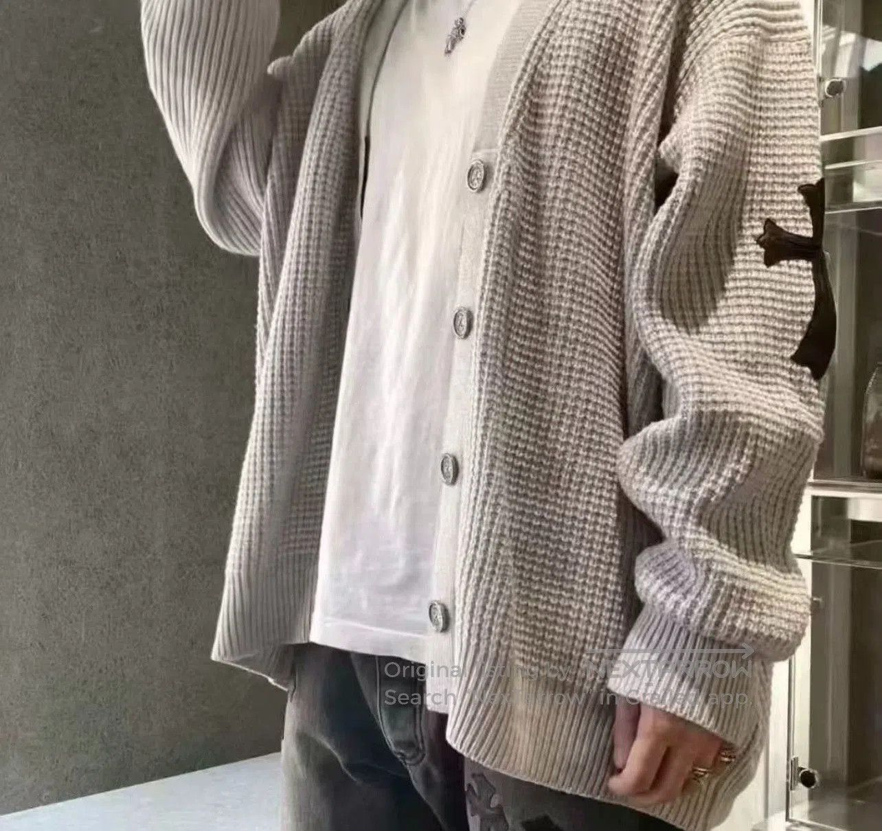 Chrome Hearts Chrome Hearts Cross Patch Waffle Cardigan. Size US M / EU 48-50 / 2 - 8 Thumbnail