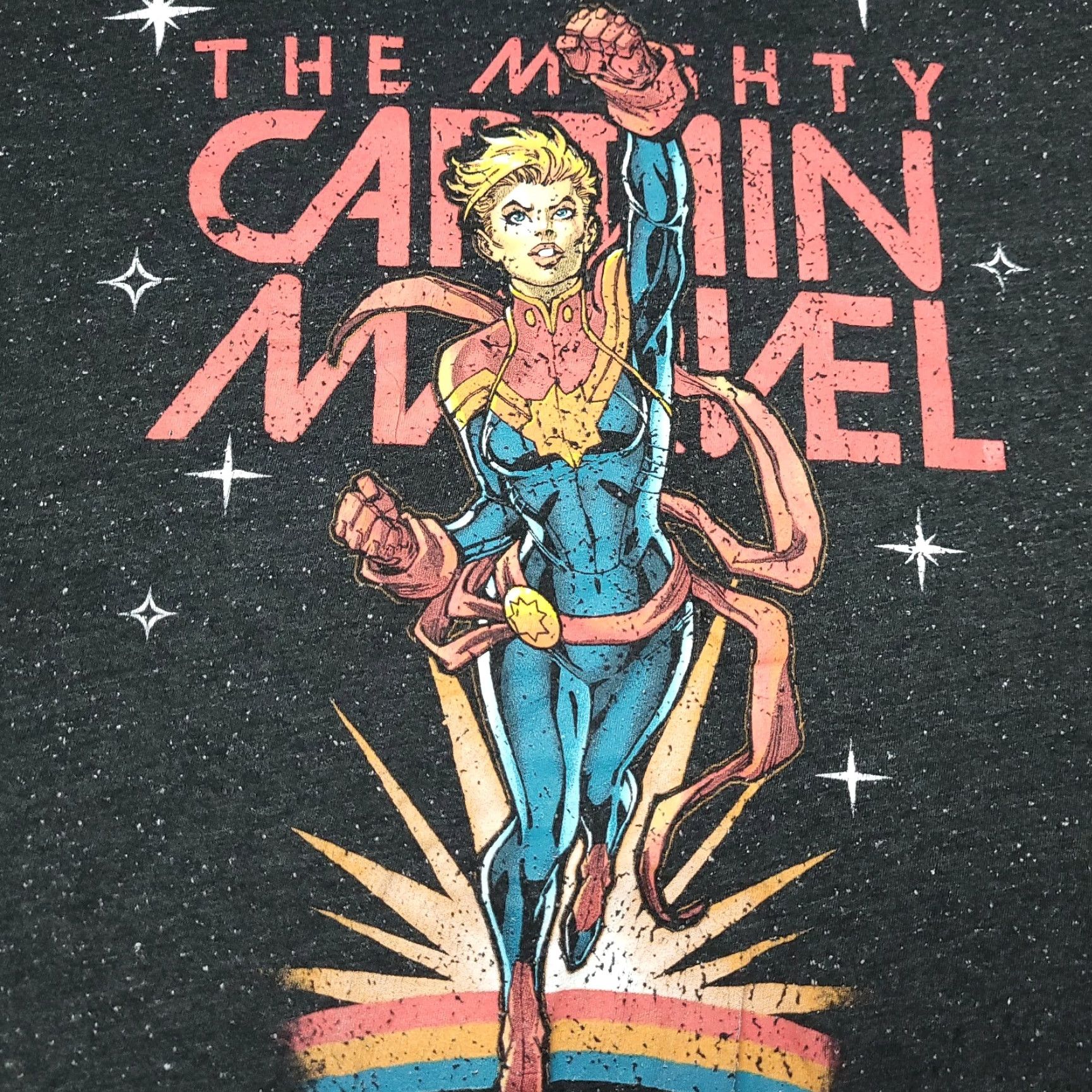 Vintage Marvel The Might Captain Marvel Super Hero Black T-Shirt Adult Extra Large XL Size US XL / EU 56 / 4 - 2 Thumbnail