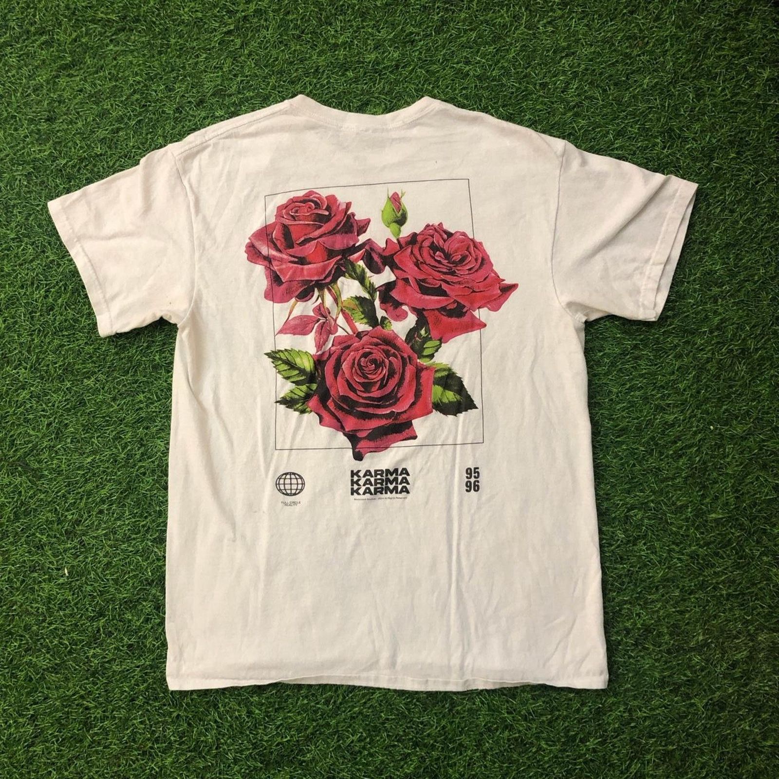 Other White Karma West Coast Studios Rose Graphic Tee Size US M / EU 48-50 / 2 - 2 Thumbnail