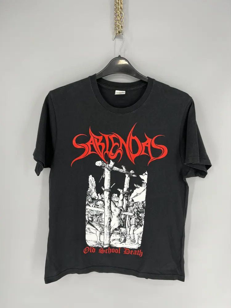 Band Tees Vintage SABIENDAS "Old School Death" Shirt Black Size US M / EU 48-50 / 2 - 6 Thumbnail