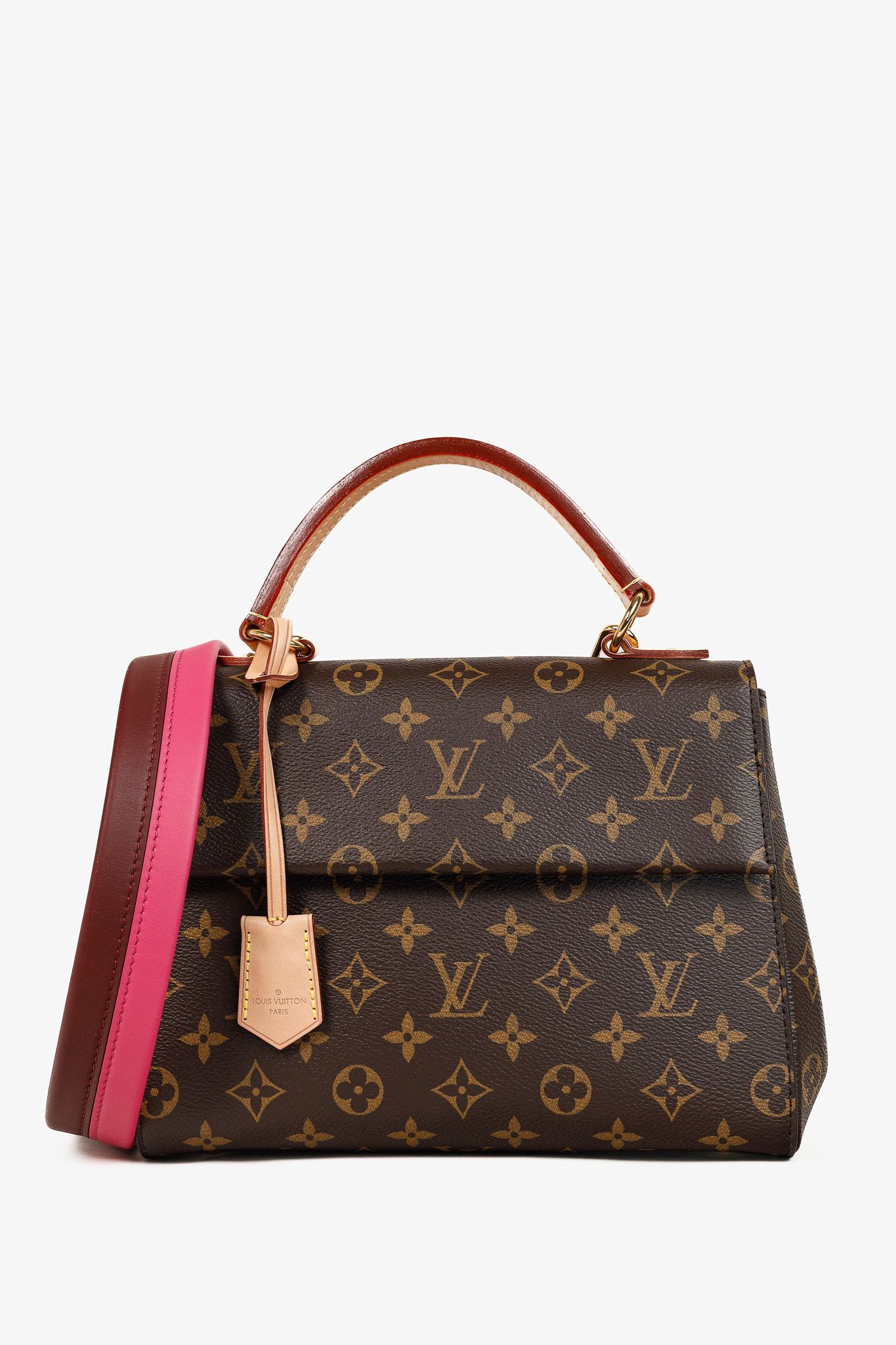 Louis Vuitton Louis Vuitton Cluny BB Monogram Bordeaux & Fuchsia-Strap Bag Size ONE SIZE - 1 Thumbnail