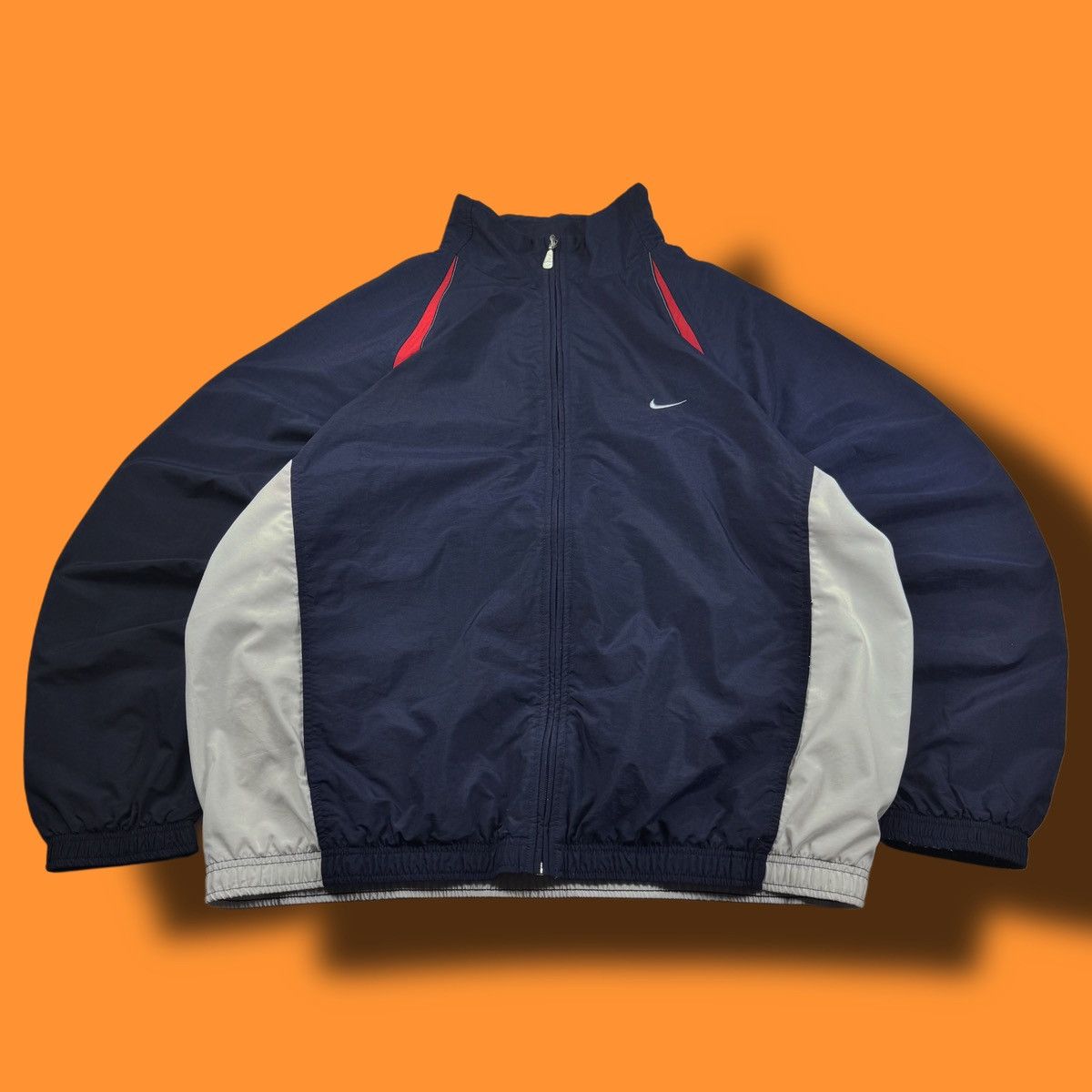 00s Nike Vintage Nylon Oversize Drill Jacket Windbreaker Y2K