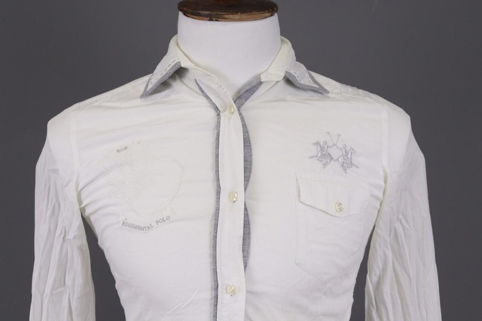 La Martina La Martina White Long Sleeve Button Down Shirt Size M Size US M / EU 48-50 / 2 - 4 Thumbnail