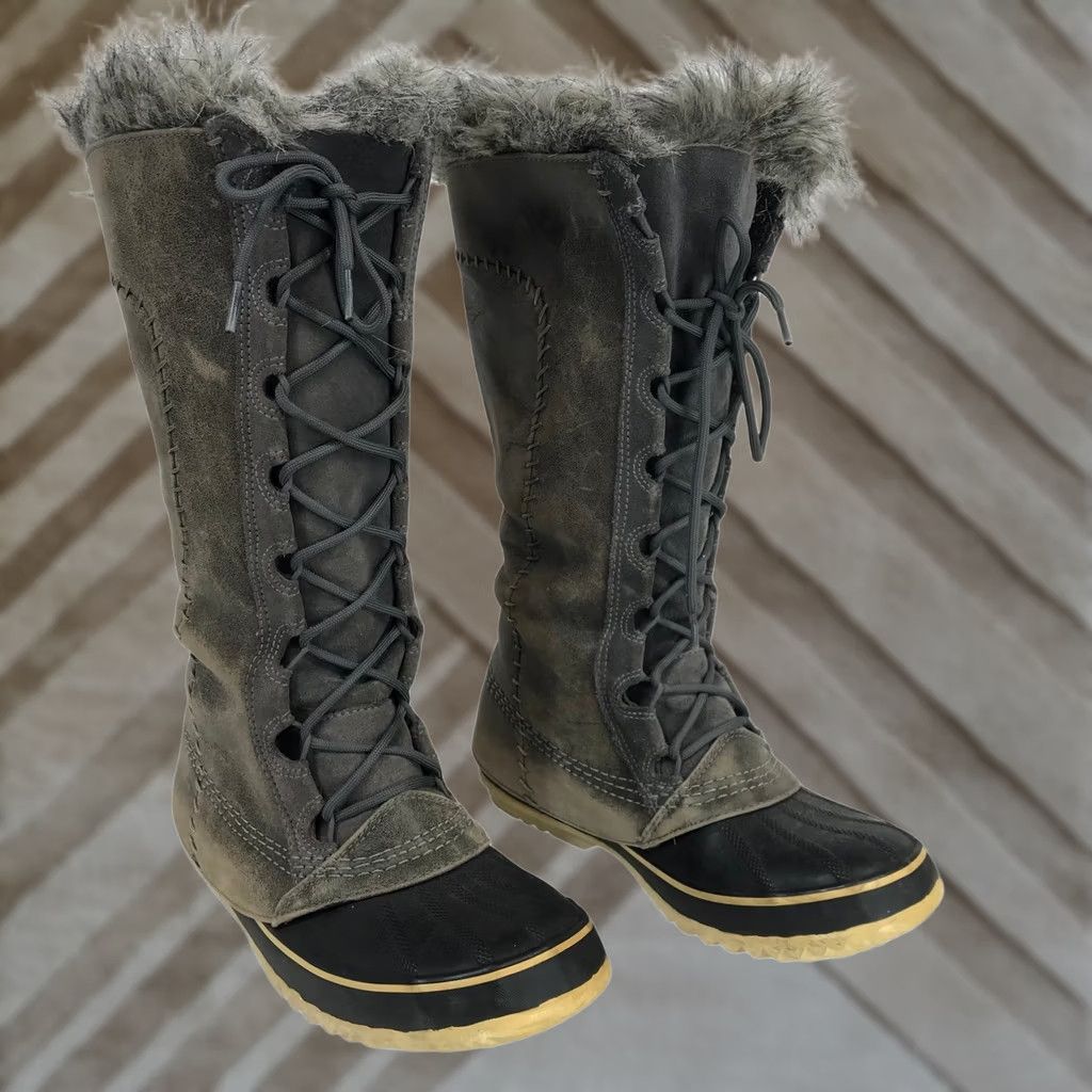 SOREL Sorel Tofino Waterproof Gray Leather Flat Boot Mens Winter Knee High Shoes Size US 11 / IT 41 - 1 Thumbnail
