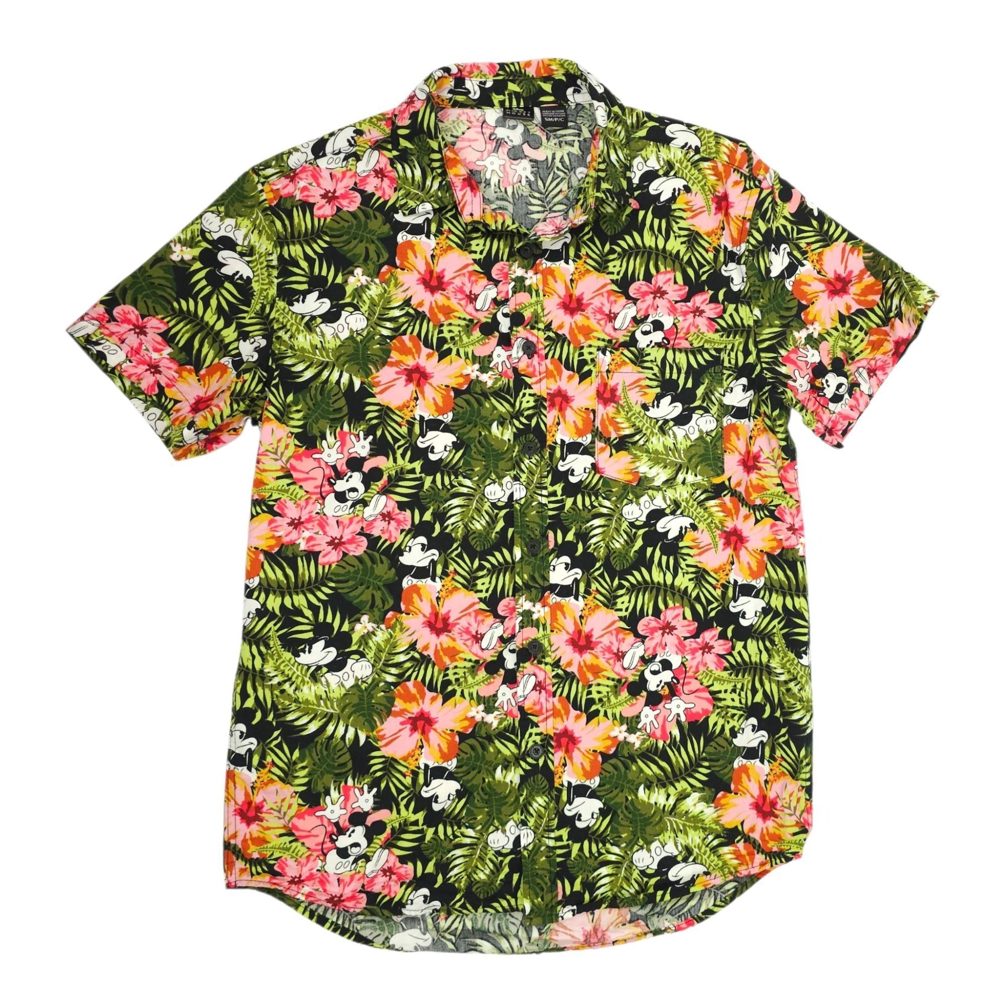 Disney Disney Mickey Mouse Button Down Shirt Small Tropical Floral Size US S / EU 44-46 / 1 - 9 Thumbnail
