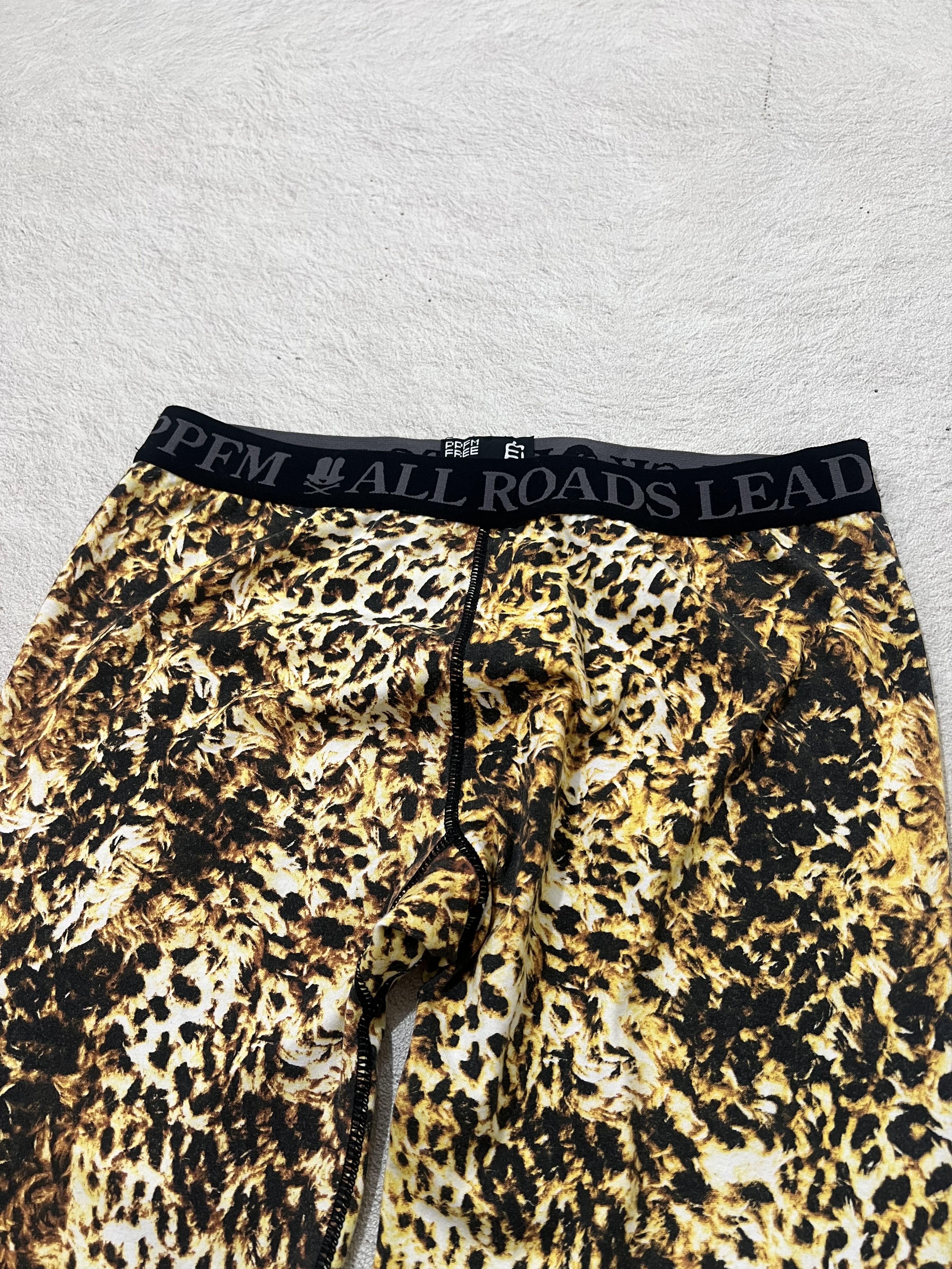 PPFM 2000s Ppfm Japanese Leopard Skin Stretch Pants y2k Lgb Ifsix Size US 35 - 4 Thumbnail