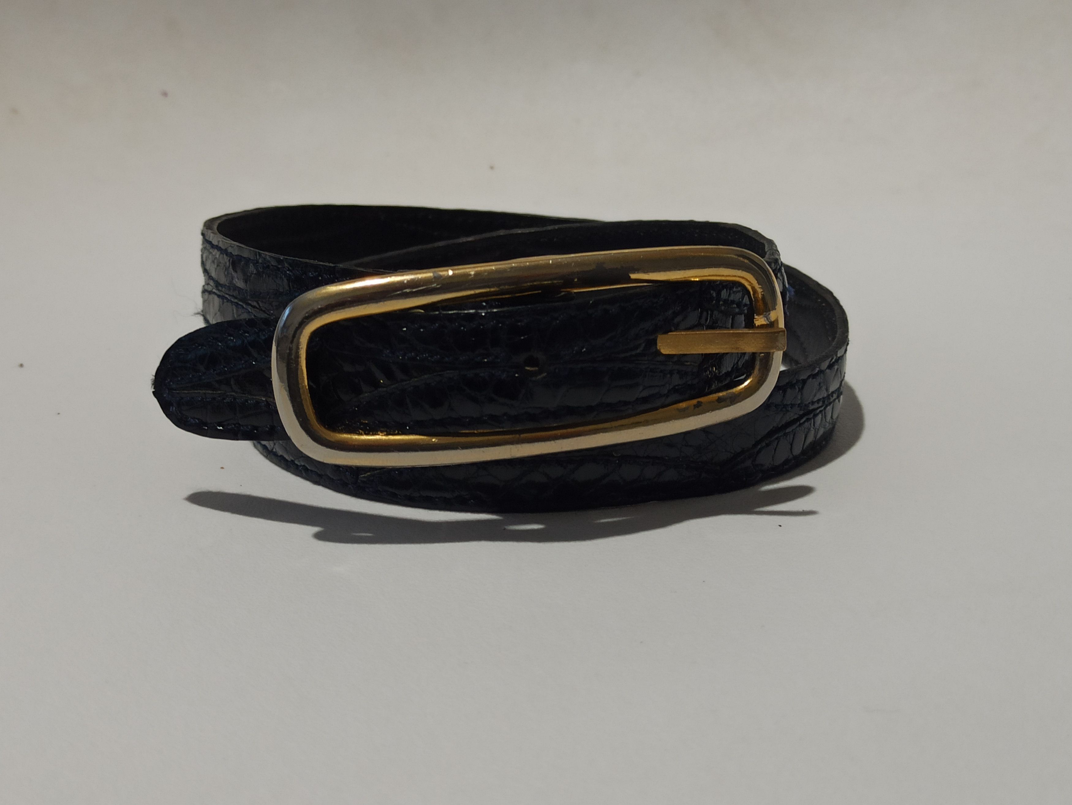 Designer × Leather × Vintage vintage crocodile leather women belt Size ONE SIZE - 1 Thumbnail