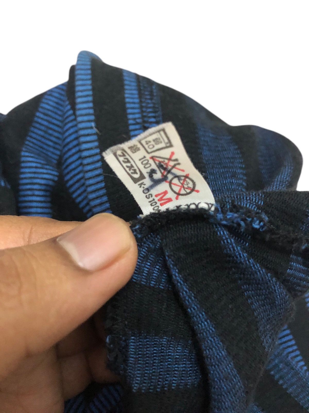 Issey Miyake Issey Miyake Stripes Blue Black Tee Size US M / EU 48-50 / 2 - 8 Thumbnail