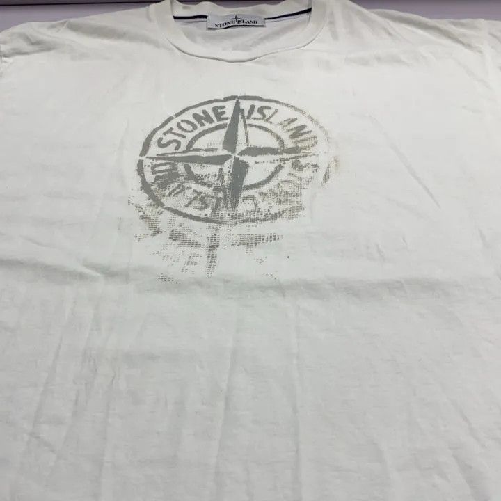 Stone Island Stone Island SS24 White Logo Print TShirt -2506 Size US M / EU 48-50 / 2 - 9 Thumbnail