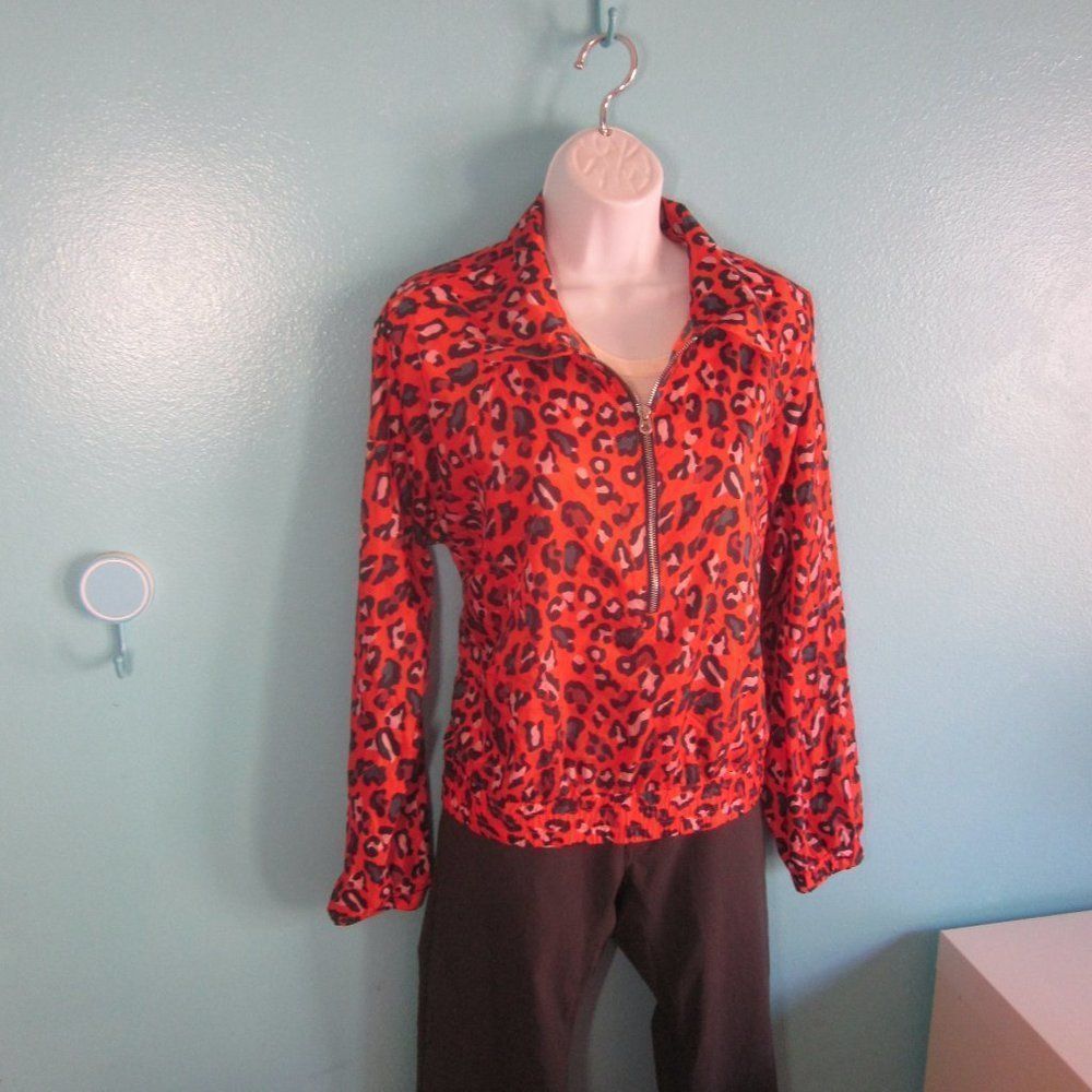 Juicy Couture Juicy Couture Psycho Red Hyper Leopard Nylon Track Jacket Si Size M / US 6-8 / IT 42-44 - 10 Thumbnail
