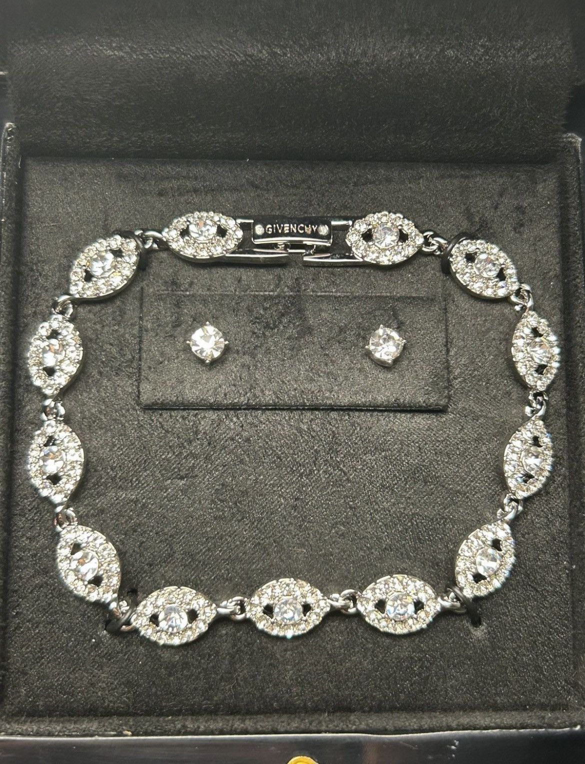 Givenchy Givenchy Crystal Flex Bracelet & Stud Earrings Set Size ONE SIZE - 2 Thumbnail