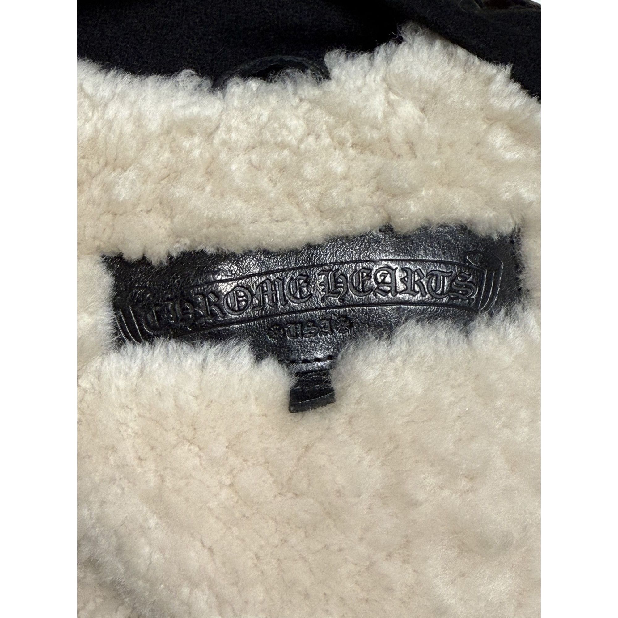 Chrome Hearts Chrome Hearts Black Bomber Jacket With Shearling Lining & Cr Size M / US 6-8 / IT 42-44 - 4 Thumbnail