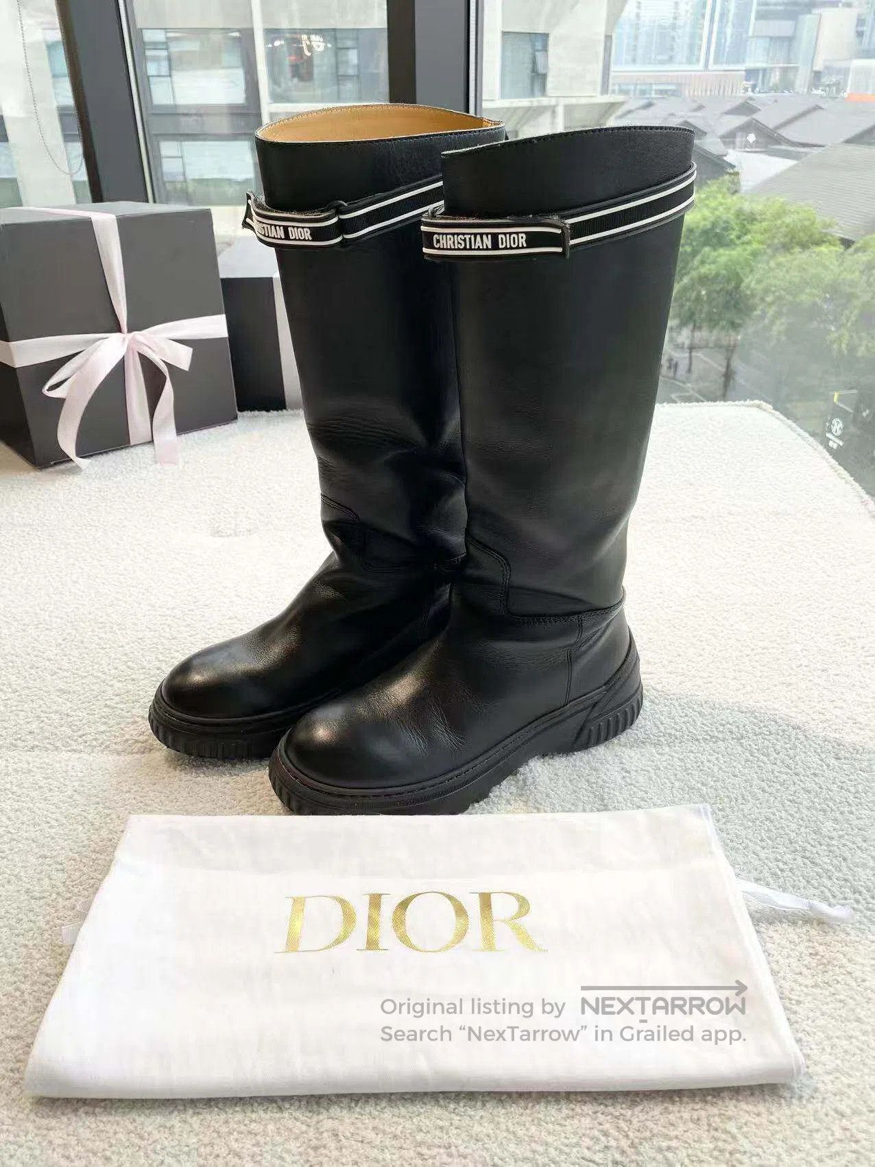 Dior Dior Logo Leather Knee High Boots| Size US 6.5 / IT 36.5 - 9 Thumbnail