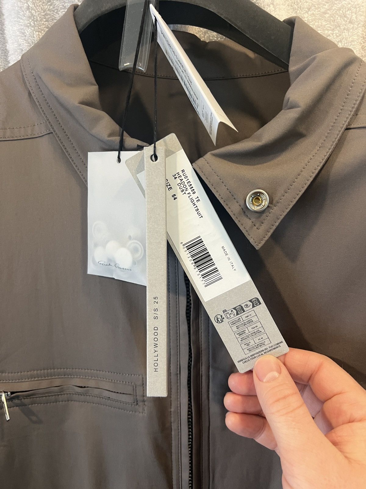 Rick Owens Rick Owens Hollywood Headon Dust Flightsuit Size 54 NWT Size US 36 / EU 52 - 3 Thumbnail