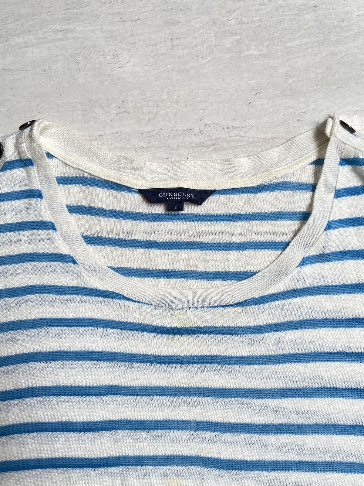 Burberry BURBERRY Striped T-Shirt Size US XS / EU 42 / 0 - 10 Thumbnail