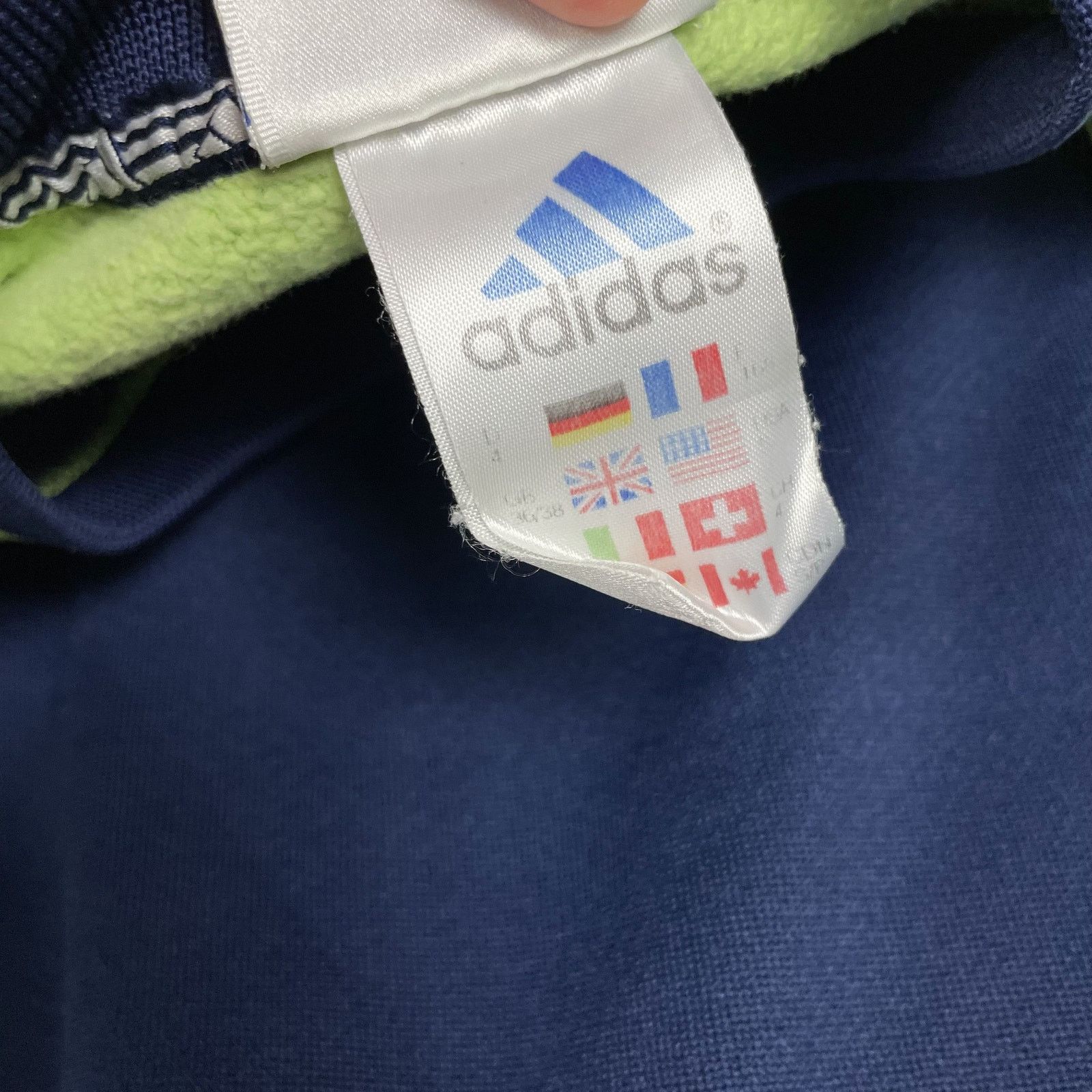 Adidas Vintage Adidas Mens Navy Green Crew Neck Pullover Sweatshirt Size US L / EU 52-54 / 3 - 8 Thumbnail