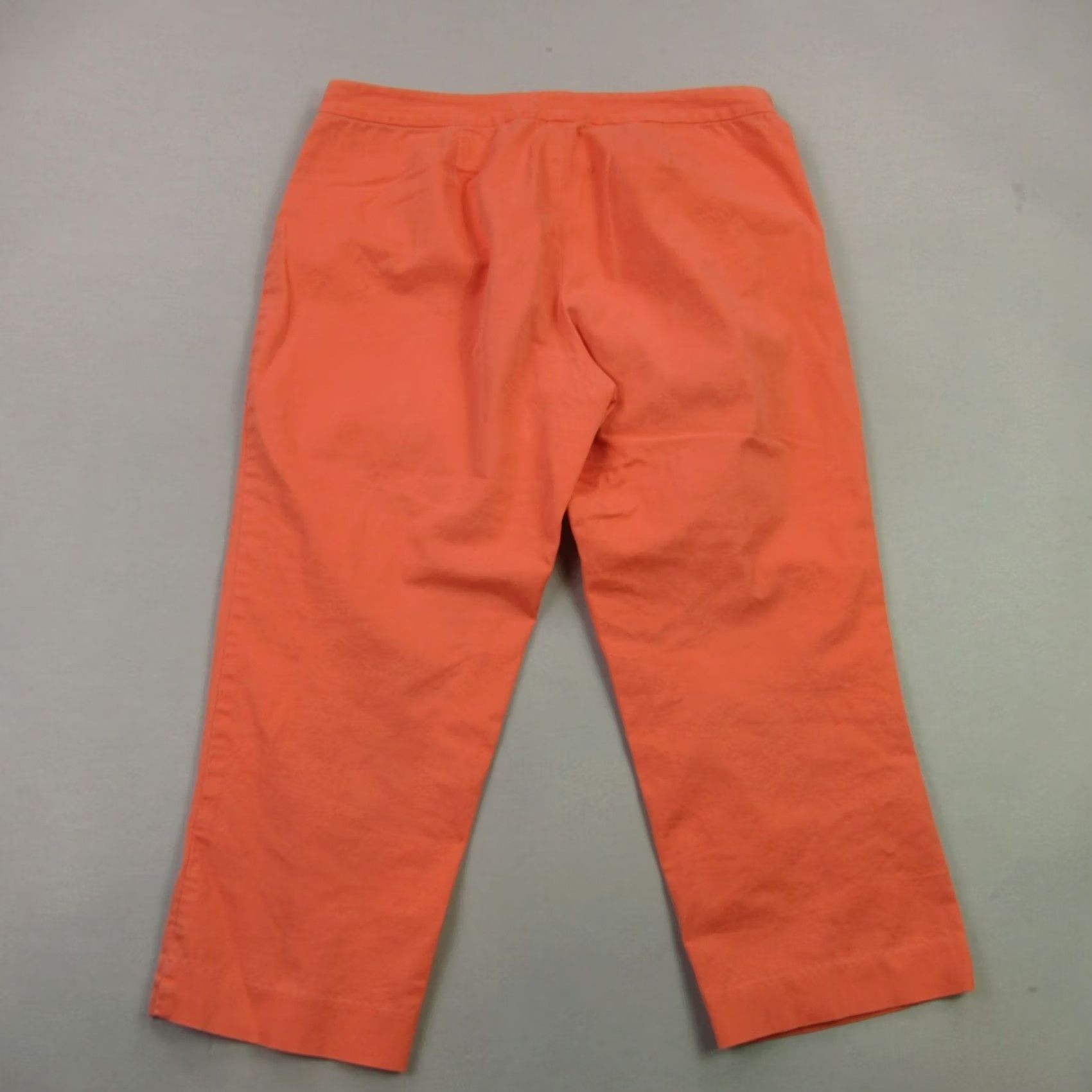 J. Jill J Jill Pants Capri Women 10 Orange Straight Stretch Lightweight Casual Pockets Size 32" / US 10 / IT 46 - 5 Thumbnail