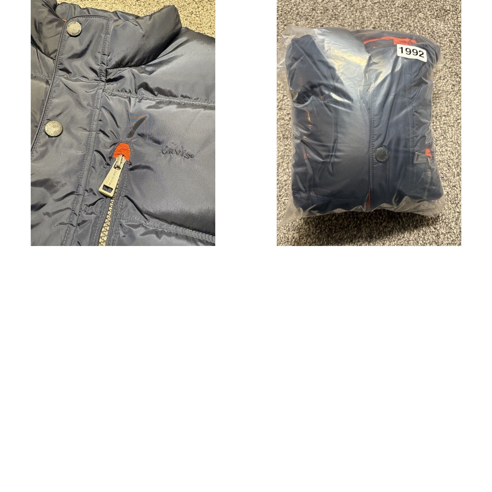 Orvis Orvis Puffer Vest Duck Down Mens Medium Navy Blue Quilted Jacket Zip Snap Size US M / EU 48-50 / 2 - 9 Thumbnail