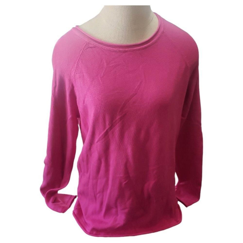 Designer CT905 Zenana Pink Scoop Neck Ladies Sweater L Size L / US 10 / IT 46 - 1 Thumbnail