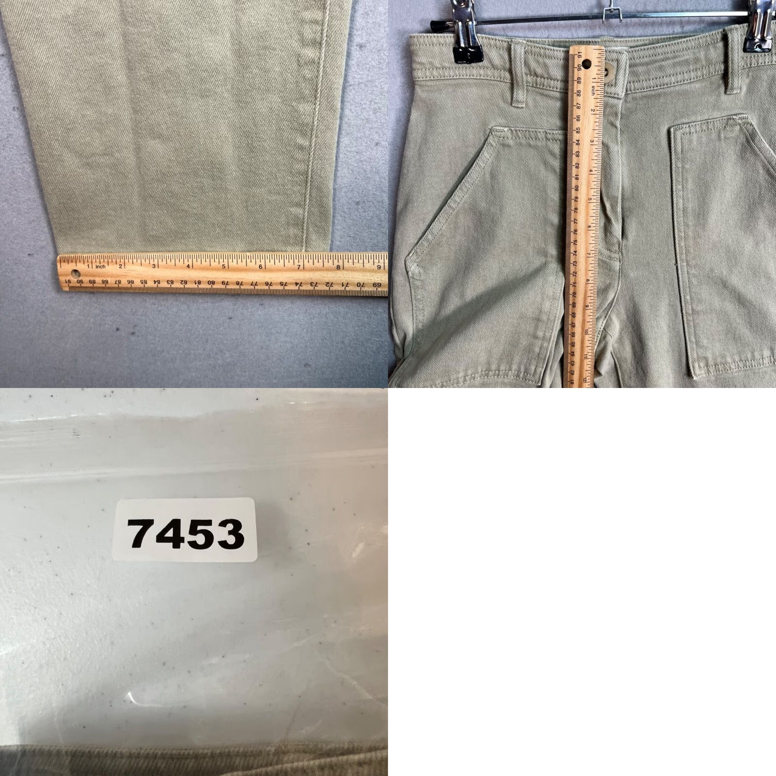 Vintage VINTAGE Wilfred Free High-Waisted Straight-Leg Pants Womens 0 Beige Cotton Polyester Flat Front 29 in Inseam Womens Size 25" / US 0 / IT 36 - 8 Thumbnail