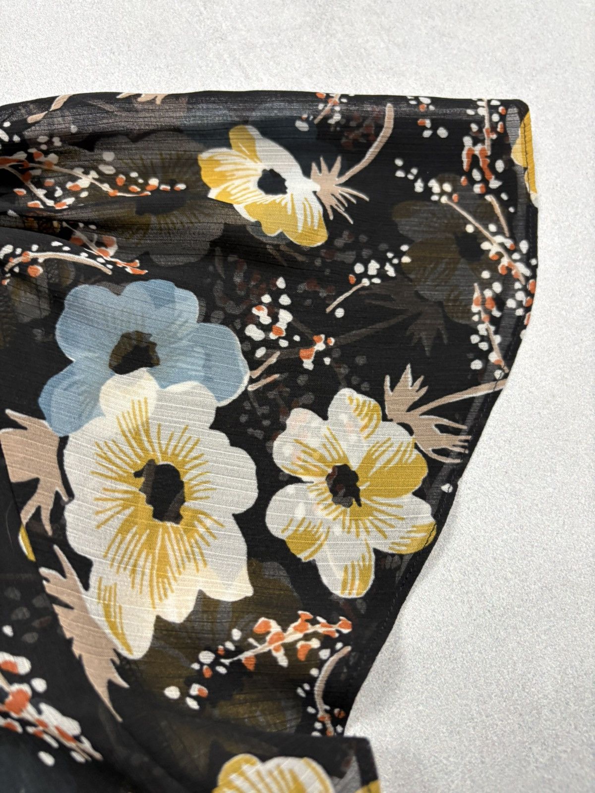 Polo Ralph Lauren Lauren Ralph Lauren Floral Ruffle Blouse Sheer M Black Label Size M / US 6-8 / IT 42-44 - 6 Thumbnail