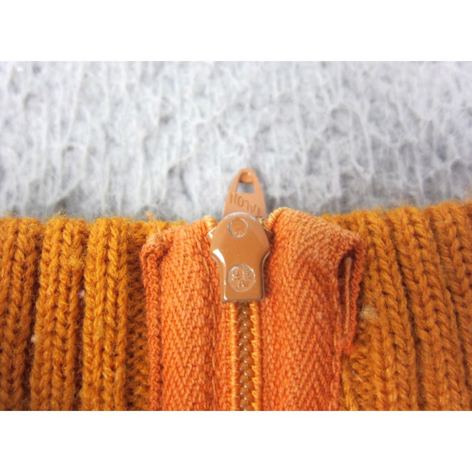 Vintage Vintage Orange Mock Neck Knit Sweater Womens Small S Pullover 90s Winter Fall Knit Ribbed Acrylic Mens? Size S / US 4 / IT 40 - 4 Thumbnail