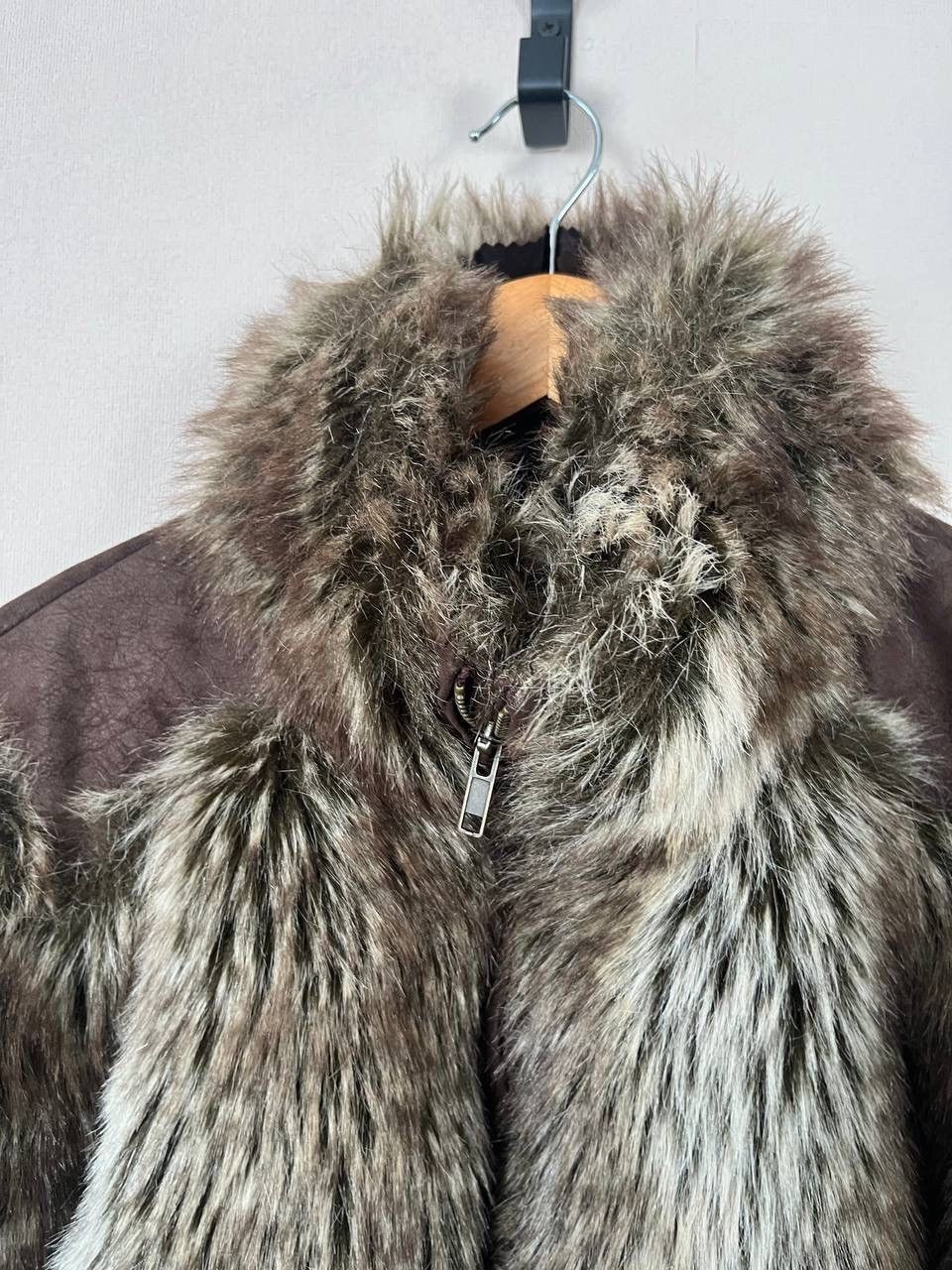 Miss Sixty Miss Sixty Brown Faux Fur Trim Collared Zip Jacket Women Size M / US 6-8 / IT 42-44 - 4 Thumbnail