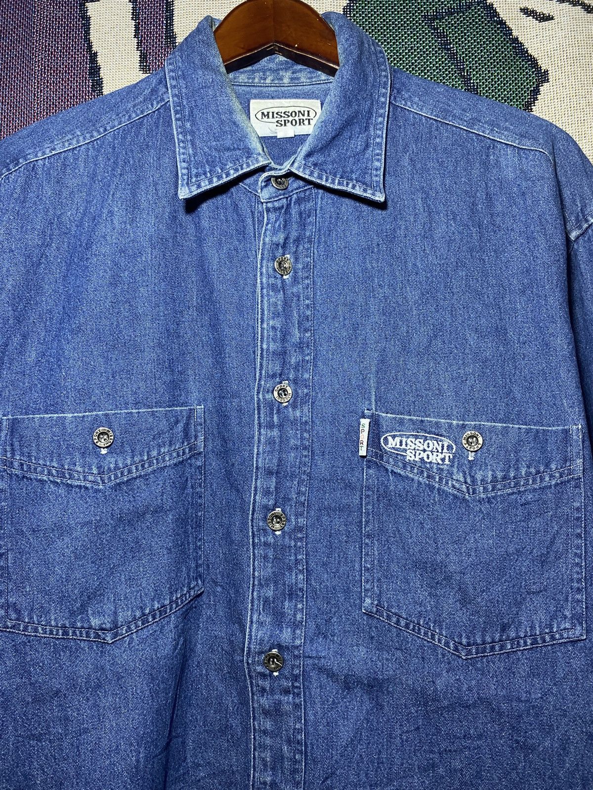 Missoni × Vintage Missoni Sport Vintage Shirt Jeans Denim Size US XL / EU 56 / 4 - 2 Thumbnail