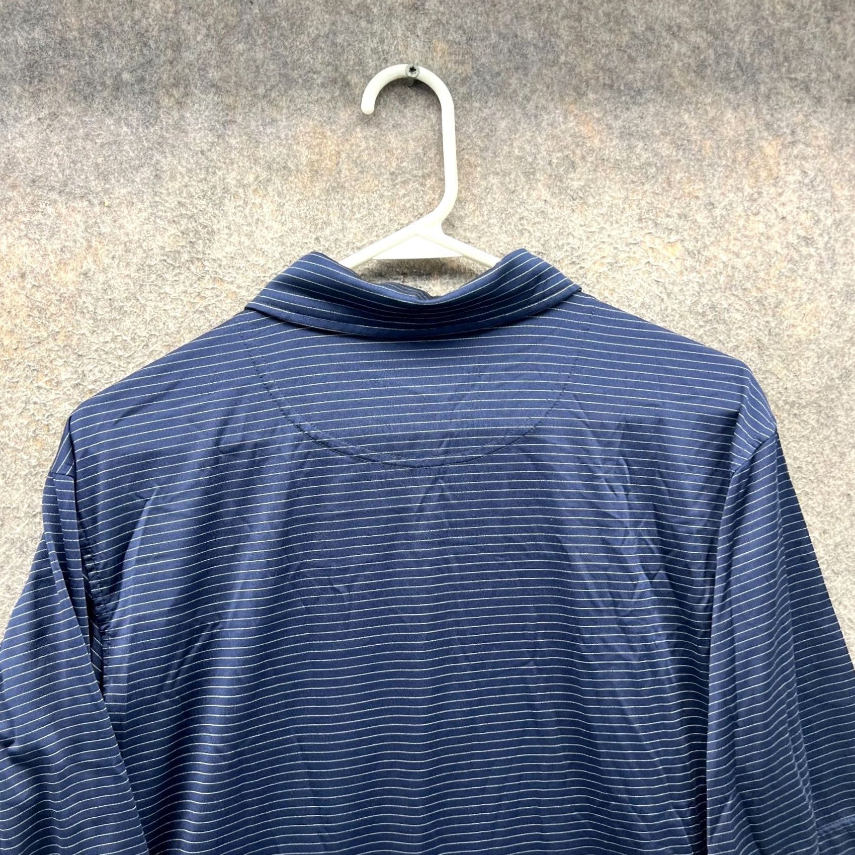 Vintage Sunice Polo Shirt Men L Blue Pinstripe X-Static Knit Stretch Golf Size US L / EU 52-54 / 3 - 6 Thumbnail