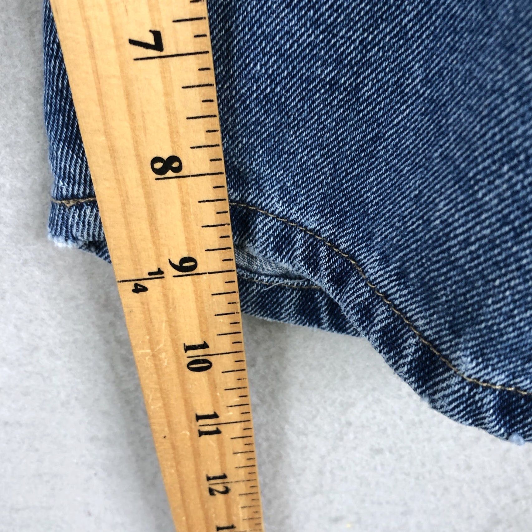Vintage VINTAGE Big Smith Carpenter Jeans Shorts Mens 38 Blue Denim Jorts Utility Baggy Y2K 9in Inseam Casual Mens Size US 38 / EU 54 - 4 Thumbnail
