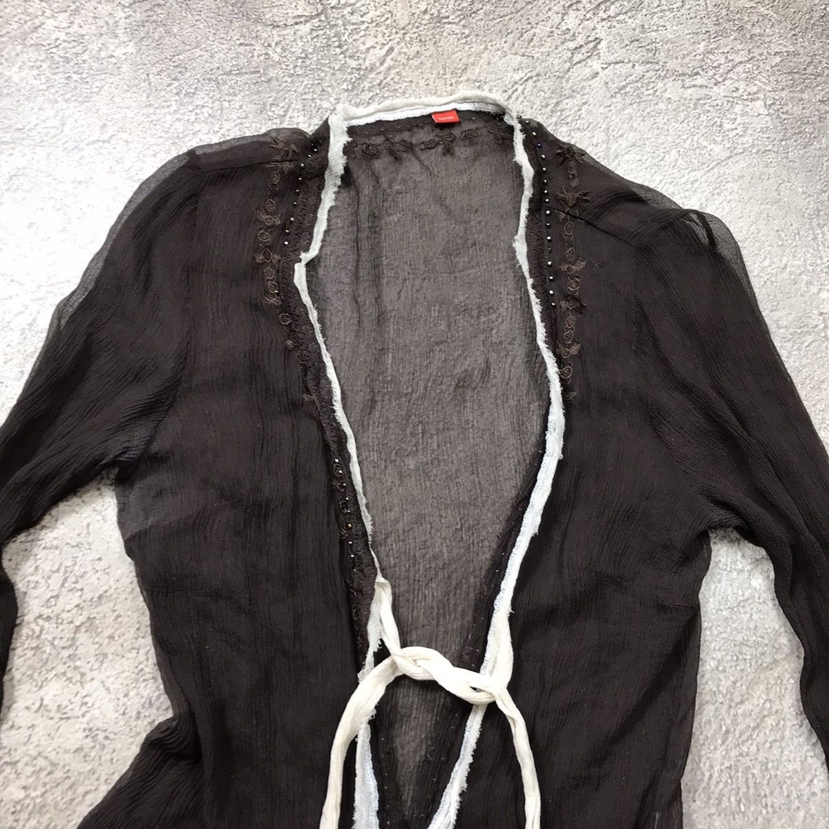 Vintage Vintage Y2K Black Cropped Jacket Avant Garde Minimalist S Size S / US 4 / IT 40 - 3 Thumbnail