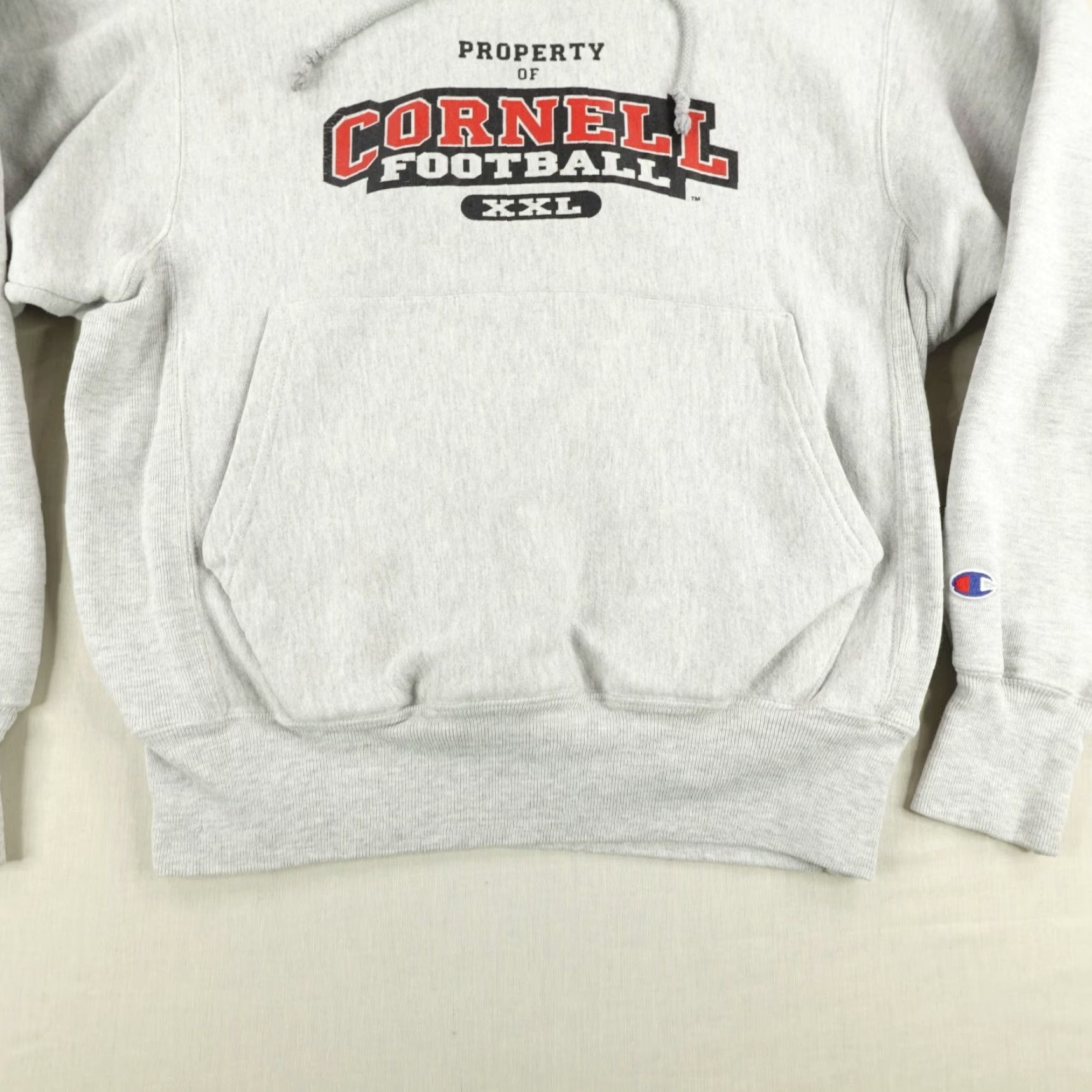 Champion VINTAGE Champion Reverse Weave Cornell Hoodie Mens Small Gray Football 90s Pullover Hooded Pockets Size US S / EU 44-46 / 1 - 4 Thumbnail