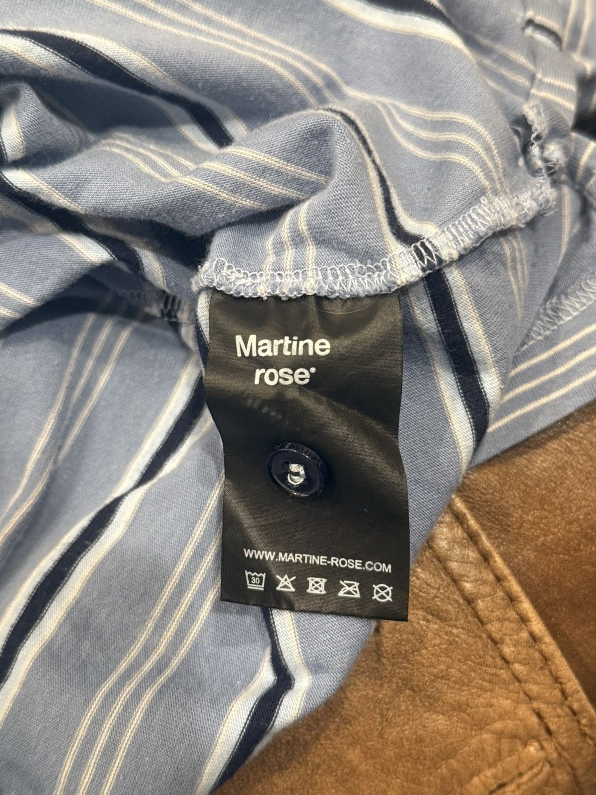 Martine Rose Martine Rose “Styled For Comfort” Striped Long Sleeve Polo Size US L / EU 52-54 / 3 - 3 Thumbnail