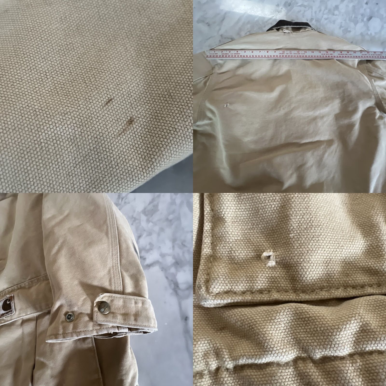 Carhartt VINTAGE Carhartt Jacket Men’s 2XL Chore Solid Pocket Snap Zip Beige USA Size US XXL / EU 58 / 5 - 10 Thumbnail