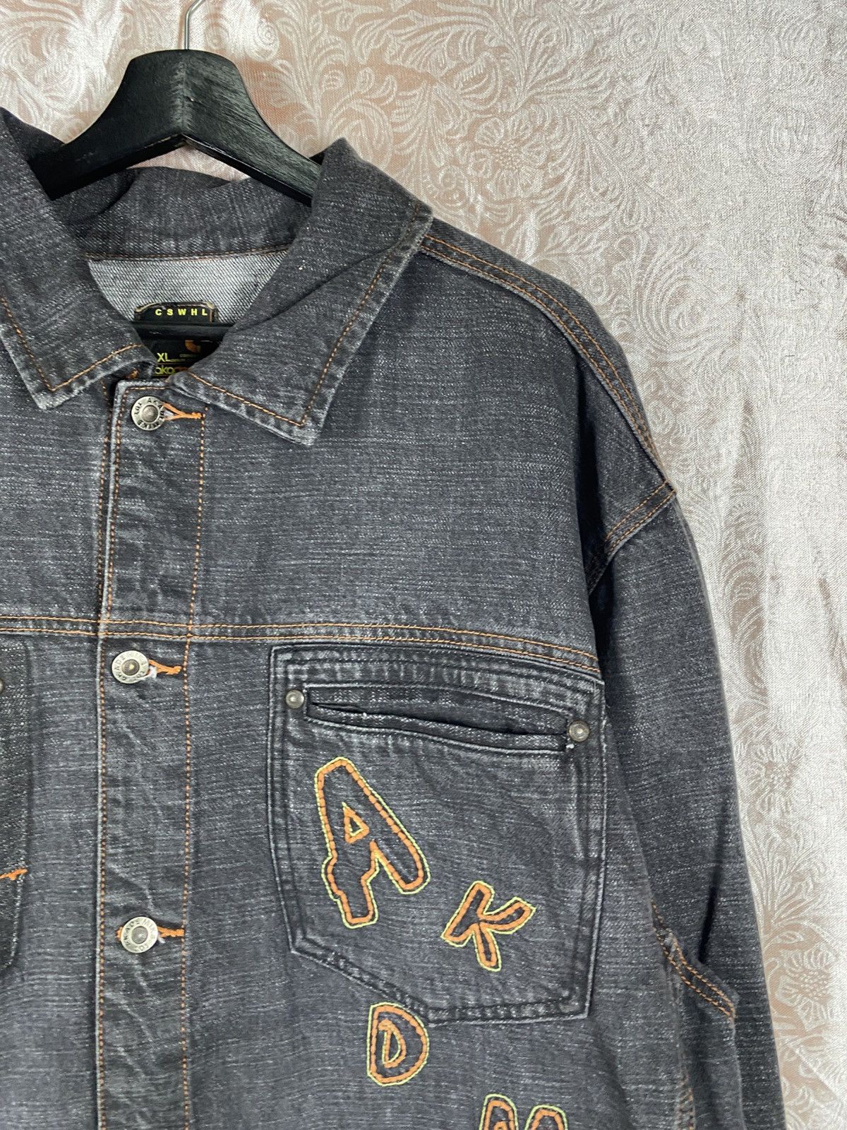 Akademiks Vintage Akademiks AKDMKS Denim Jacket Embroidered Hip Hop Size US XL / EU 56 / 4 - 8 Thumbnail