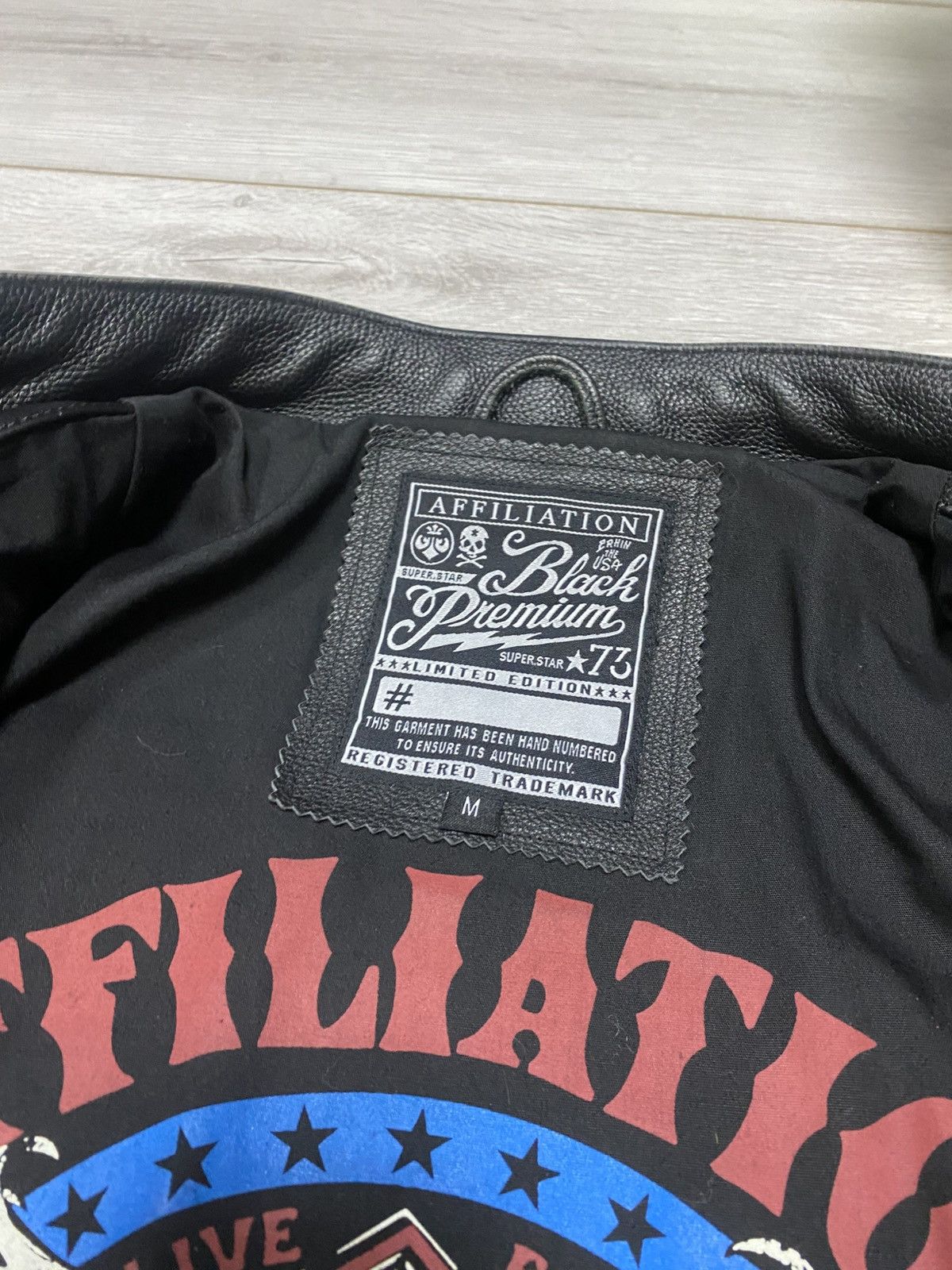 Affliction Affliction style big 3d cross Affiliation leather jacket Size US M / EU 48-50 / 2 - 10 Thumbnail