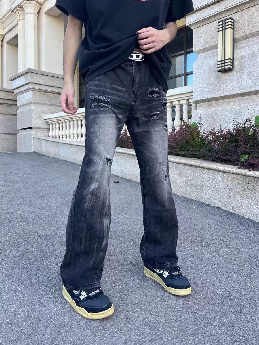 Japanese Brand × Vintage Hip Hop Street Washed Faded Ripped Jeans Size 32 Size US 32 / EU 48 - 5 Thumbnail