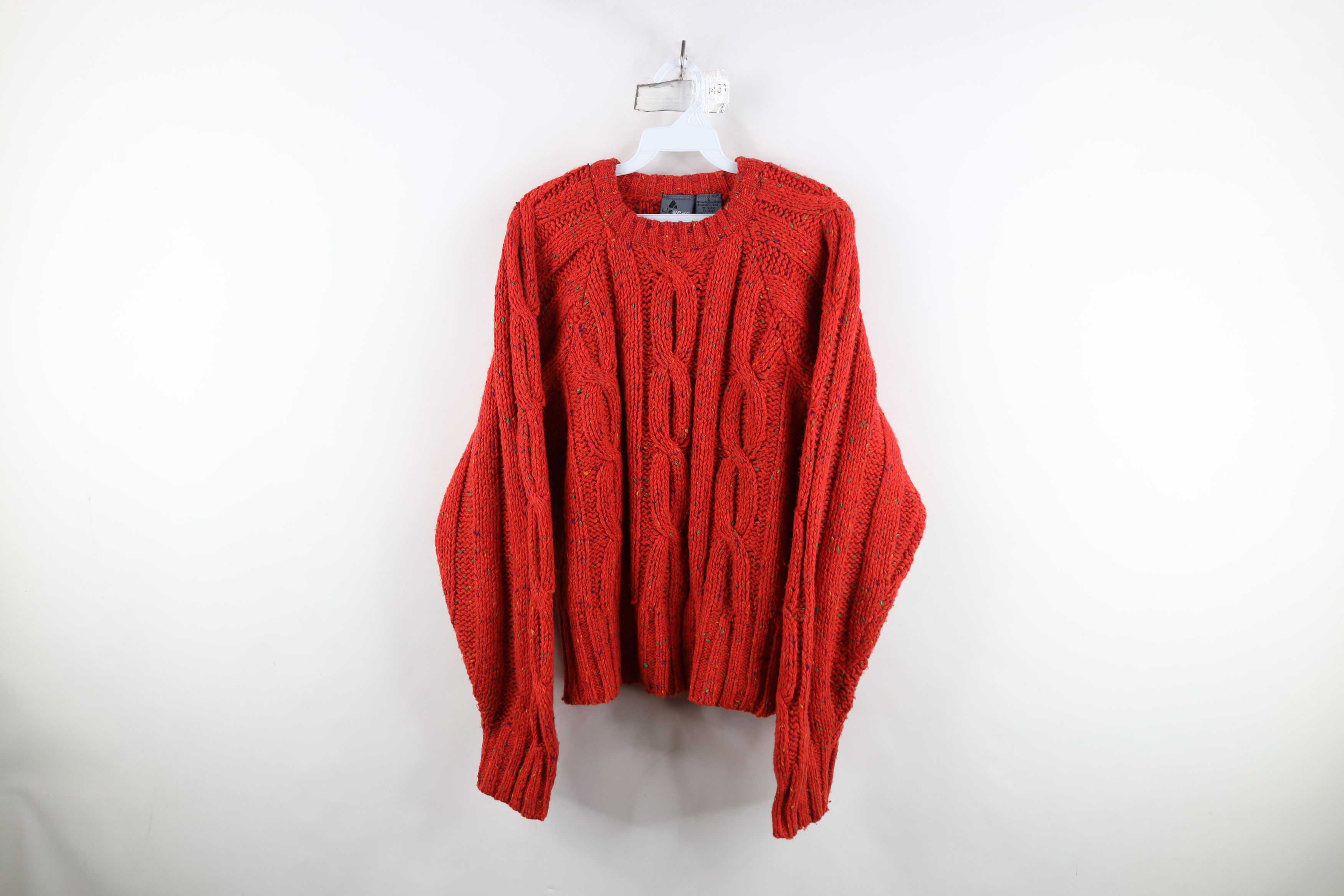 Vintage Vintage 90s Wool Blend Fisherman Chunky Cable Knit Sweater Size L / US 10 / IT 46 - 1 Thumbnail