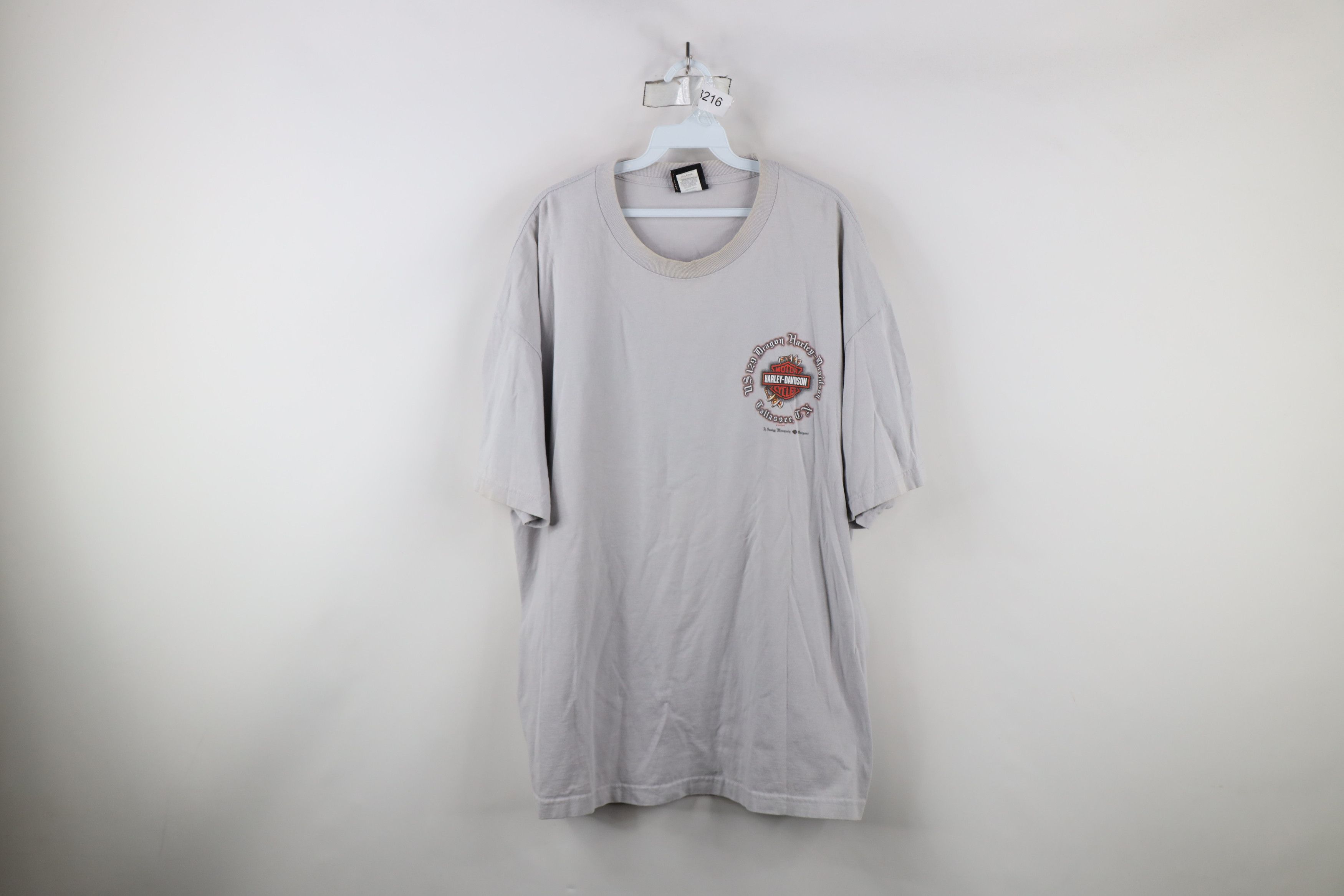 Harley Davidson × Vintage Vintage Y2K Harley Davidson Spell Dragon Fire Flames T-Shirt Size US XXL / EU 58 / 5 - 1 Thumbnail