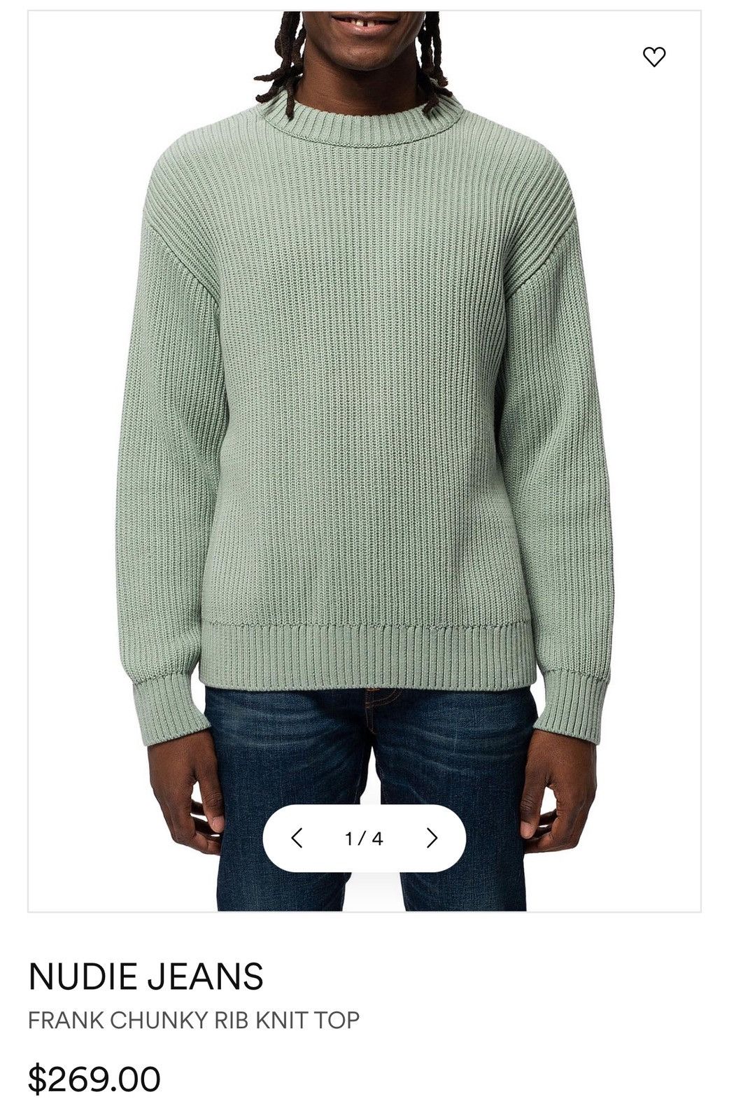Nudie Jeans Nudi Jeans Frank Chunky Ribbed Knit (Organic) Size US S / EU 44-46 / 1 - 1 Thumbnail