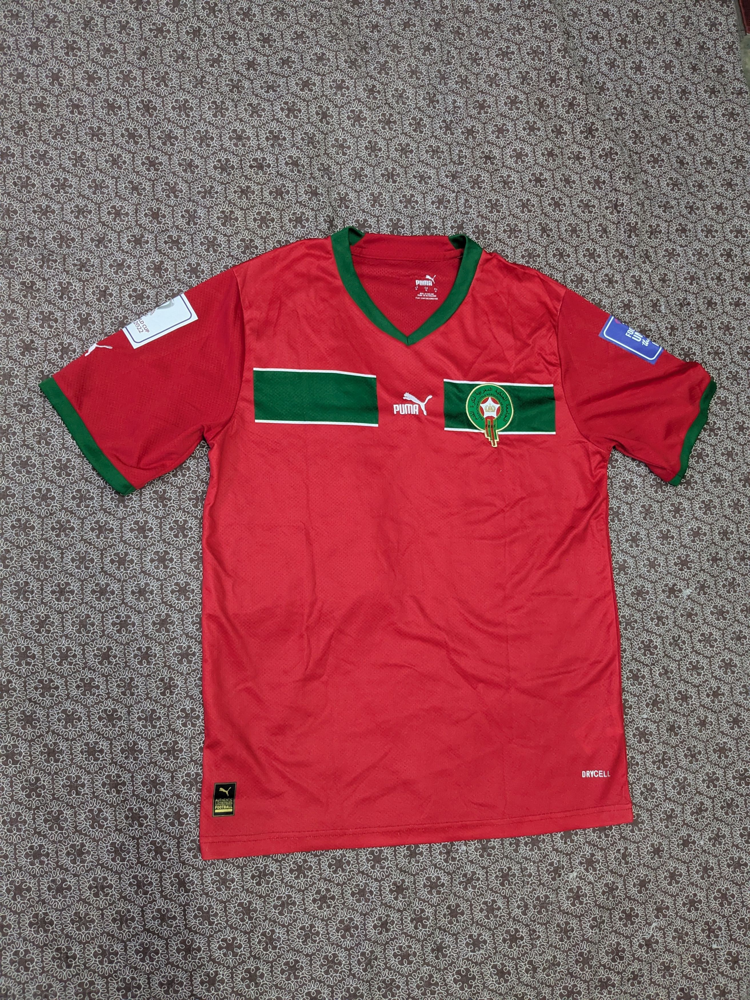 Puma Morocco National Football Team Puma Jersey - 2022 Home Kit Size US M / EU 48-50 / 2 - 7 Thumbnail