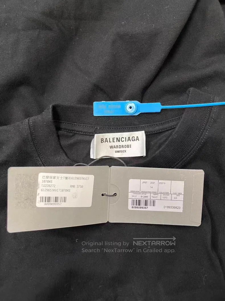 Balenciaga Balenciaga Mosaic Faded Logo BB Letter Relaxed Short Sleev Size XS / US 0-2 / IT 36-38 - 5 Thumbnail