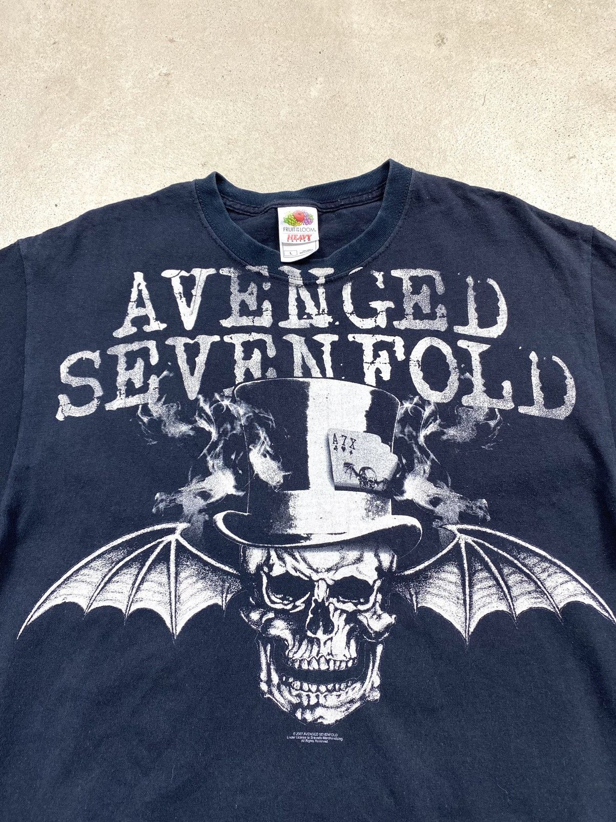 Band Tees Rare! Vintage 2007 Avenged Sevenfold Band T Shirt Size US L / EU 52-54 / 3 - 4 Thumbnail