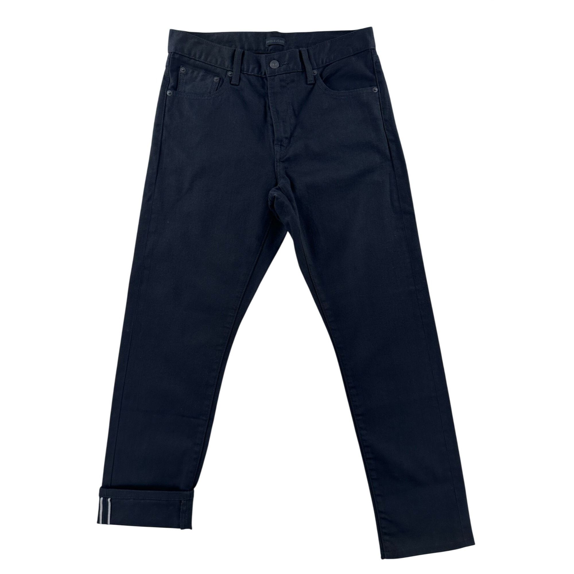 Uniqlo Uniqlo Black Slim Straight Selvedge Jeans 30 x 29 Size US 30 / EU 46 - 1 Thumbnail