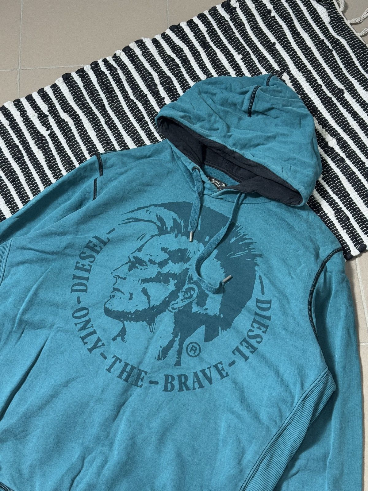 VINTAGE DIESEL BIG LOGO 2000s HOODIE