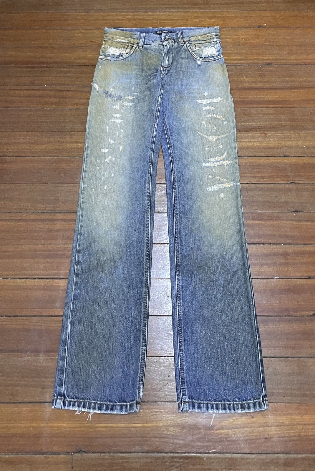 Dolce & Gabbana Very Rare Vintage Dolce Gabbana Style Distressed Jeans 2000s Size US 31 - 1 Thumbnail