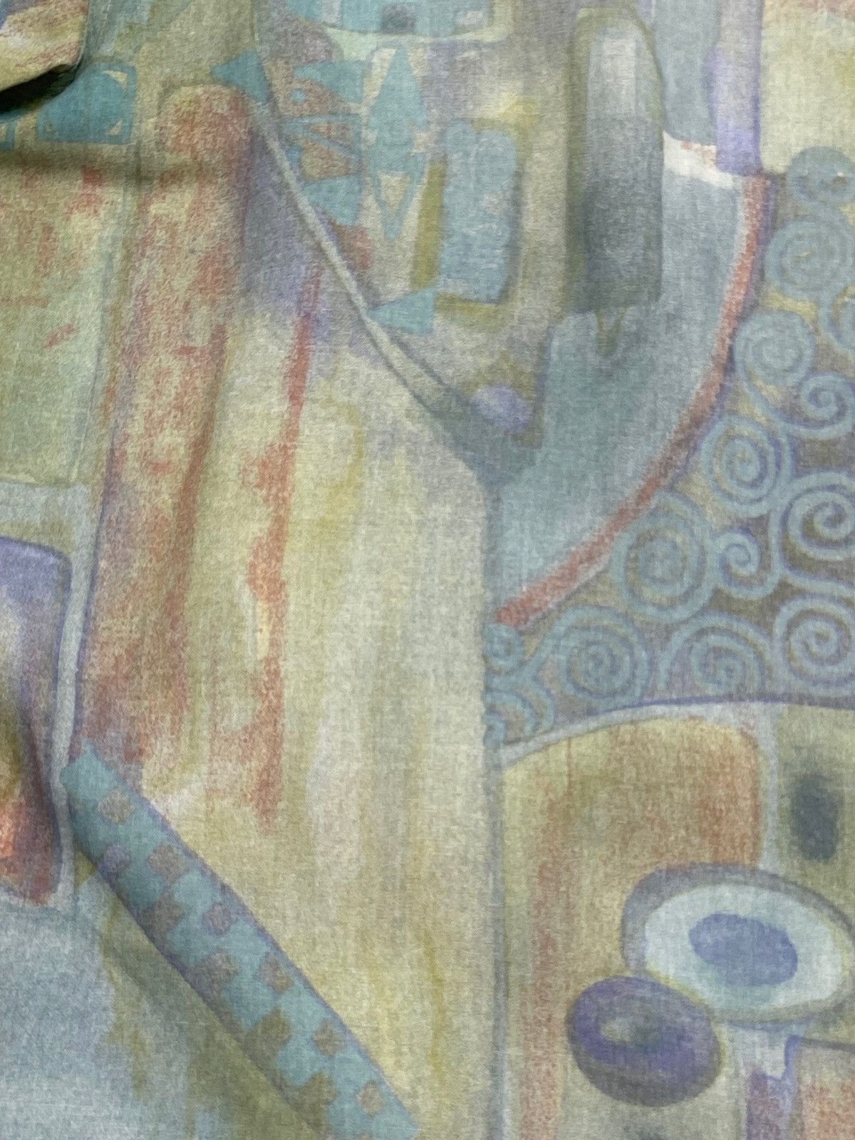 Hysteric Glamour 90s Vintage ANGELO LITRICO Beautiful Button Up Abstract Styl Size US XL / EU 56 / 4 - 4 Thumbnail