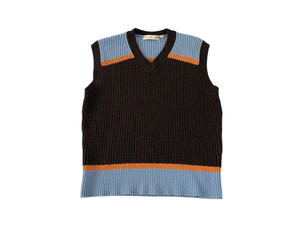 Marni × Uniqlo Marni Popcorn Knitted V Neck Vest Sweater Size XL / US 12-14 / IT 48-50 - 1 Thumbnail