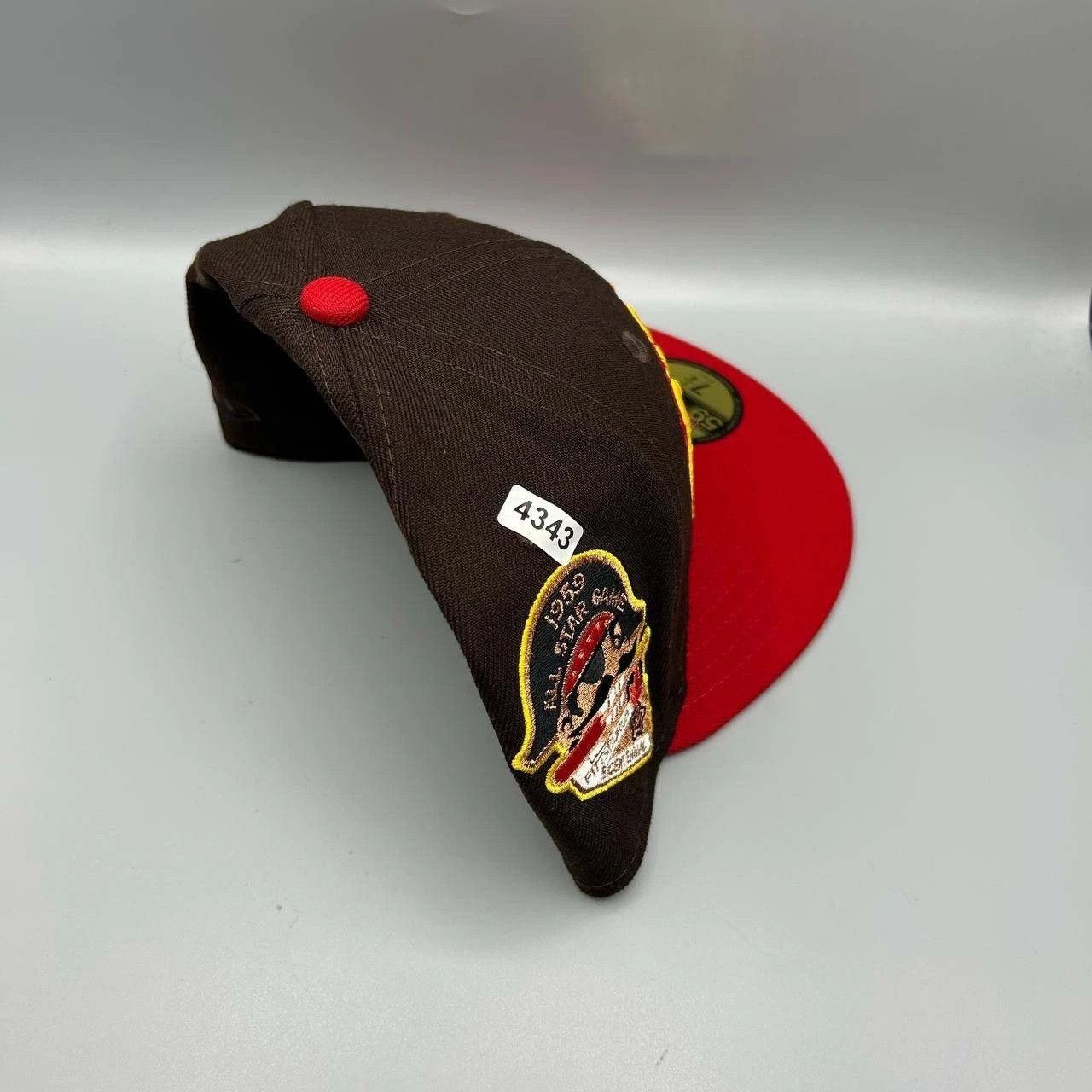 New Era Pittsburgh Pirates Hat Men 7 1/4 Brown Red MLB Fitted Cap Size ONE SIZE - 10 Thumbnail